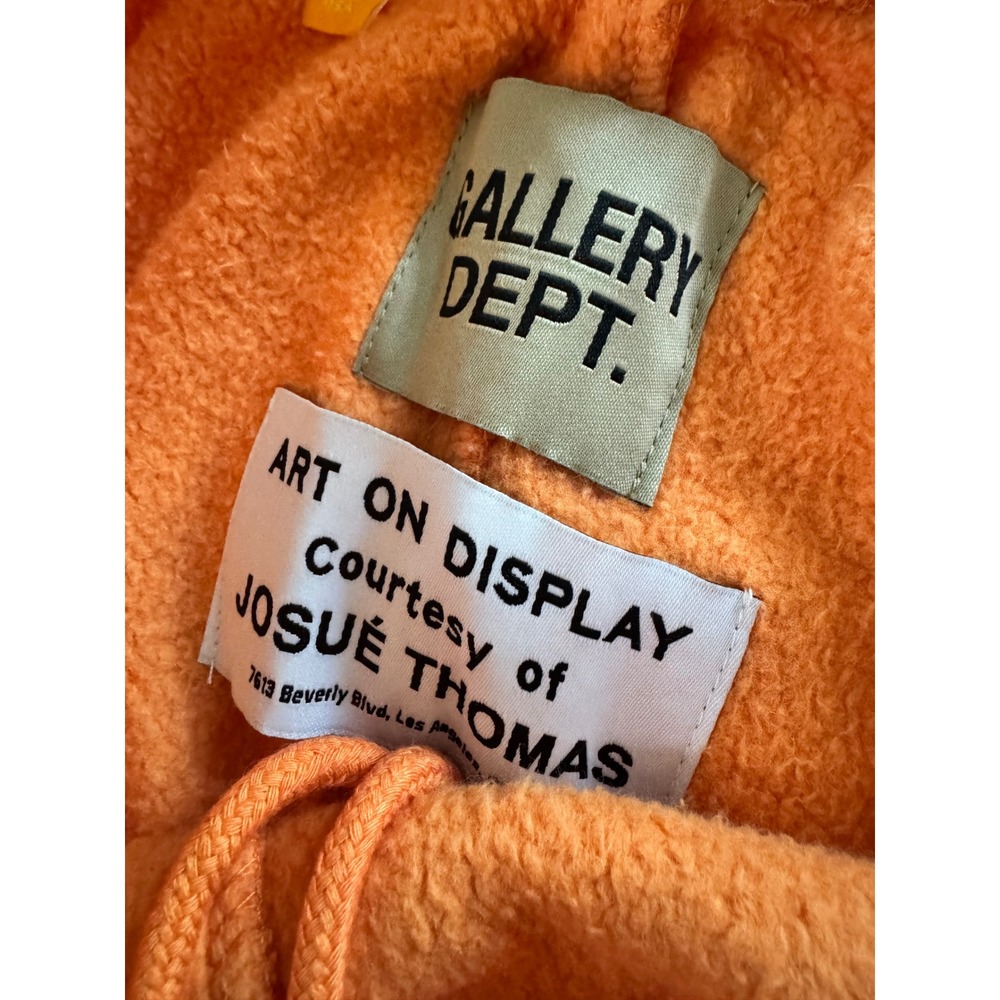 Gallery Dept Flare Sweatpants Orange Paint Splatter Josue Thomas Mens Large L - Picture 2 of 16